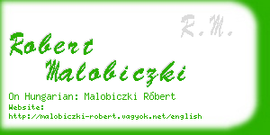 robert malobiczki business card